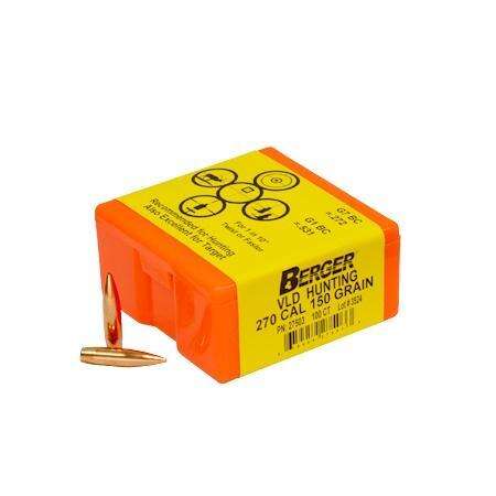 Ammunition Berger Bullets Ready Series 270CAL 277DIA 150GR HUNTING VLD